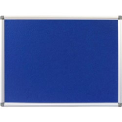 Rapidline Pinboard 1500W x 15D x1200mmH Blue Felt Aluminium Frame