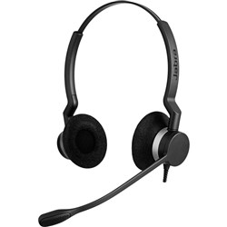 Jabra Biz 2300 USB Wired Duo Headset Black