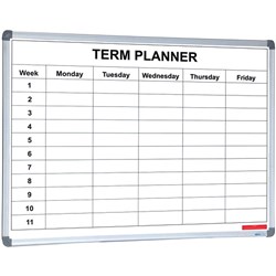 Visionchart Magnetic 1 Term School Planner Whiteboard 1200 x 900mm