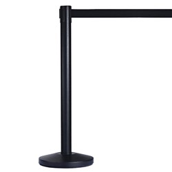 Visionchart Retracta Q Barrier Stand Black With 2m Retractable Black Belt