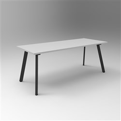 Rapidline Eternity Meeting And Boardroom Table 1800W x 750D x 730mmH Grey Top Black Base
