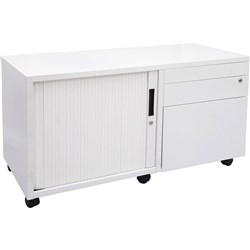 Rapidline Mobile Caddy Left Hand Tambour Door 1050W x 500D x 615mmH White