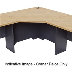 Rapidline Rapid Worker Corner Workstation Unit 900W x 900W x 600mmD Oak And Ironstone