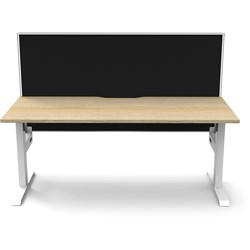 Rapidline Boost Static Single Sided Workstation+Screen 1200W x 750D x 1330mmH  Oak/White