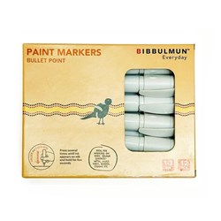 Bibbulmun Paint Markers Bullet 1-3mm White Box Of 12