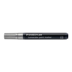Staedtler 349 Lumocolor Paint Marker Medium Bullet 2.4mm Silver