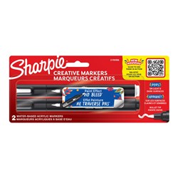Sharpie Creative Water-Based Acrylic Markers Medium Bullet Tip Pack Of 2 Assorted