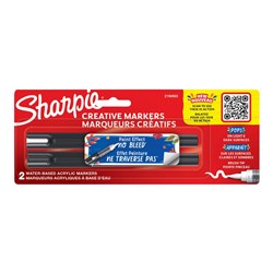 Sharpie Creative Water-Based Acrylic Markers Medium Brush Tip Pack Of 2 Assorted