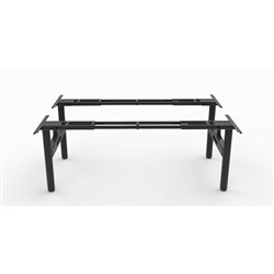 Rapidline Halo Static Back To Back Workstation Frame Only 1100-1800Wx1280Dx705mmH Black