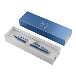 Parker IM Writing Rituals Ballpoint Pen Blue Finish Chrome Trim Blue Refill