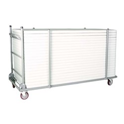 Durafurn Manhattan Trestle Package + Trolley + 10 Tables 1830W x 760D x 740mmH White