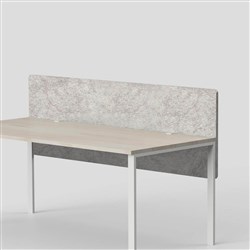 Visionchart SANA Serenity Altitude Dual Desk Screen 1500W x 12D x 600mmH Mushroom