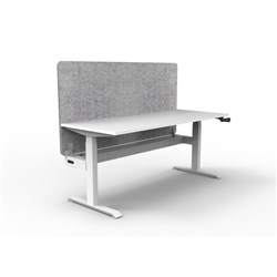 Rapidline Boost Manual Height Adjustable Single Workstation Grey Eco Screen+Tray 1200W W/W