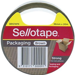 Sellotape Packaging Tape 36mm x 20m Hot-Melt Adhesive Brown