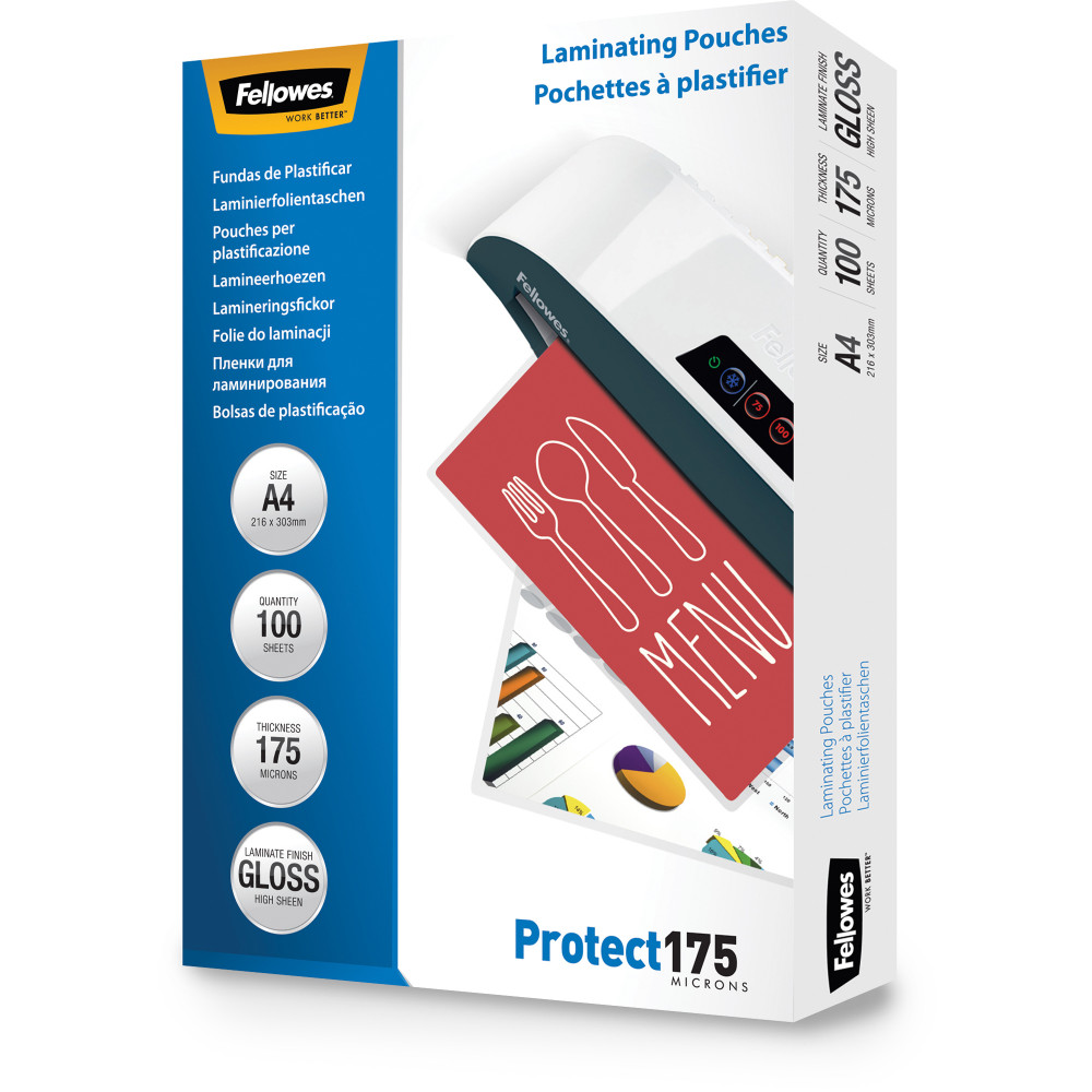 Fellowes Imagelast Laminating Pouch A4 175 Micron Pack of 100
