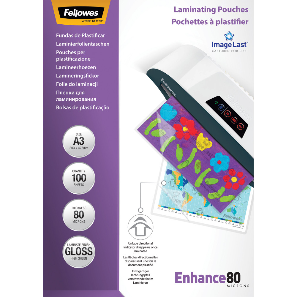 Fellowes Imagelast Laminating Pouch A3 80 Micron Pack of 100