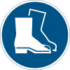 Durable Floor Safety Sign 430mm Use Foot Protection Blue
