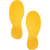 Durable Floor Markings Feet Yellow Pack of 10