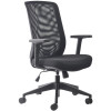 Mondo Gene Mesh Back Office Chair With Arms Black Mesh Back and Fabric Seat