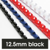 Rexel Plastic Binding Comb 12.5mm 21 Loop 90 Sheets Capacity Black Pack Of 100