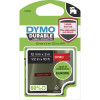 DYMO D1 Durable Industrial Tape Labels 12mm x 3m White On Red