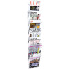 Alba Wire Wall Mounted A4 7 Tier Brochure Holder Chrome