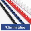 Rexel Plastic Binding Comb 9.5mm 65 Sheet Capacity Blue Pack of 100