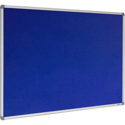 Visionchart Felt Pinboard 1800x900mm Aluminium Frame Royal Blue