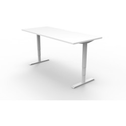 Boost Electric Height Adjustable Desk 1500Wx750D White Top White Frame