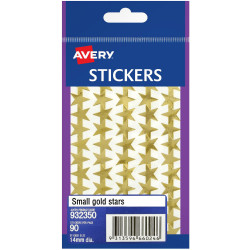 Avery Sticker Handipacks Small Gold Stars  Pack of 90
