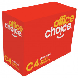 Office Choice C4 Envelopes 324x229mm Strip Seal White 100G Box Of 250