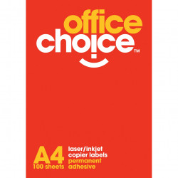 Office Choice Multi-Purpose Labels 199.6x143mm  2UP 200 Labels 100 Sheets