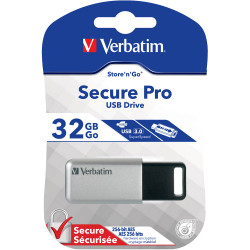 Verbatim Store 'n' Go Encrypted USB Drive 3.0 32GB Silver