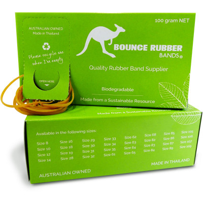 Bounce Rubber Bands Size 18 Box 100gm