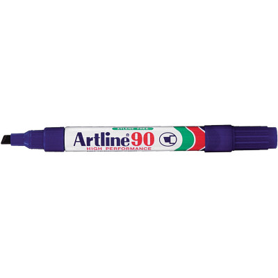 Artline 90 Permanent Marker Chisel 2-5mm Blue
